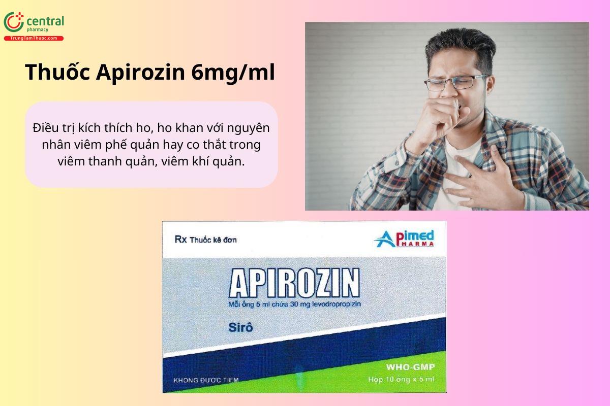 Chỉ định của thuốc Apirozin 6mg/ml