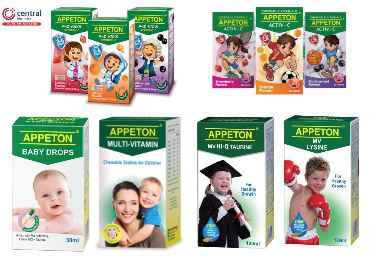 Sản phẩm của thương hiệu Appeton cho trẻ em