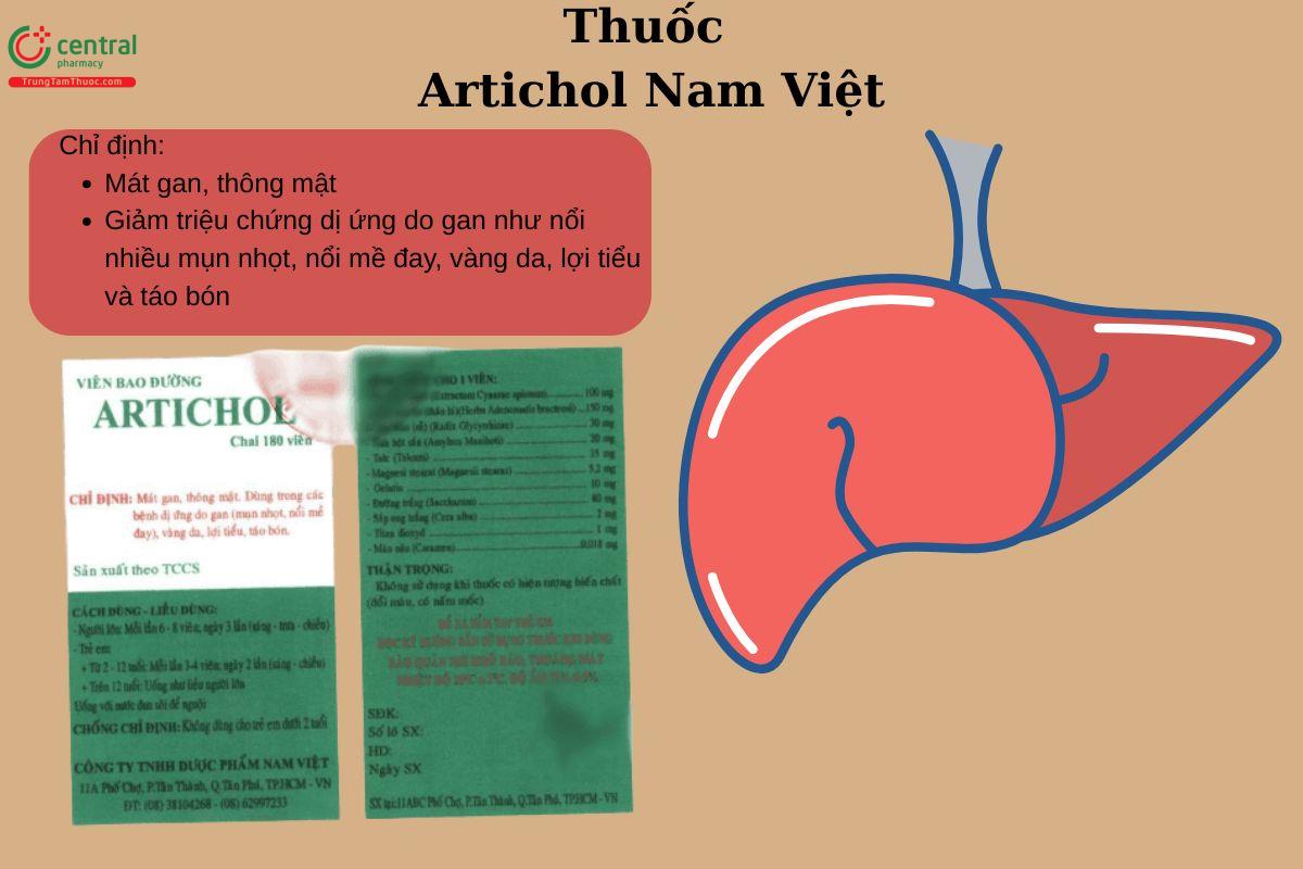 Chỉ định của thuốc Artichol Nam Việt