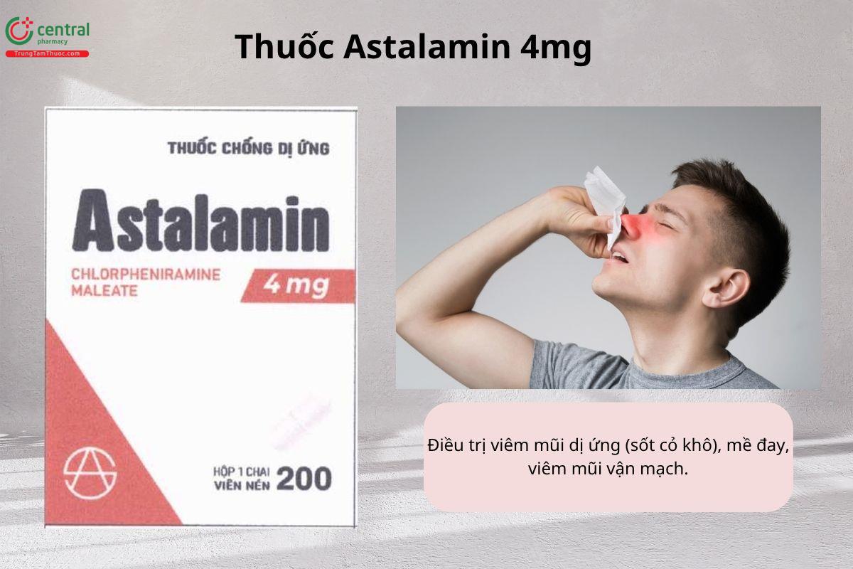 Chỉ định của thuốc Astalamin 4mg