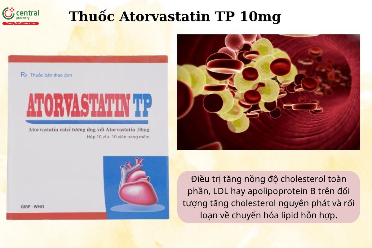 Chỉ định của thuốc Atorvastatin TP 10mg