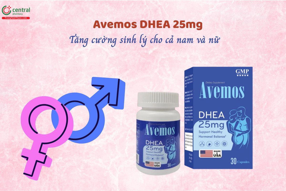Avemos DHEA 25mg tăng cường sinh lý cho cả nam và nữ