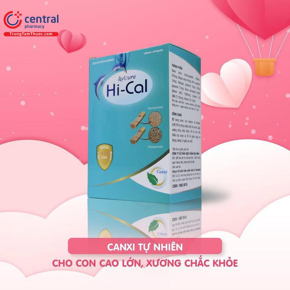 Hình 2:Tác dụng của Avisure Hi-cal