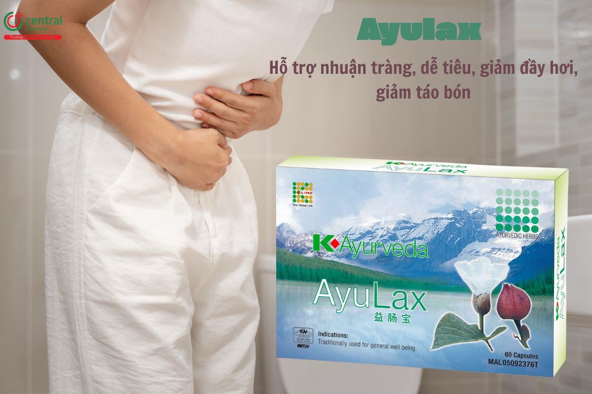 Ayulax giúp nhuận tràng, làm giảm đầy hơi, khó tiêu, táo bón