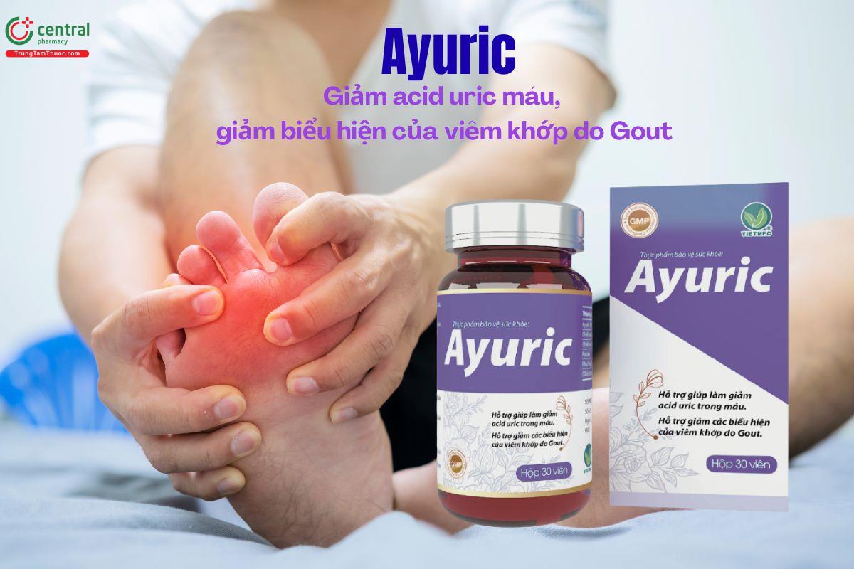 Ayuric Vietmec giúp hạ acid uric máu, giảm viêm khớp do Gout