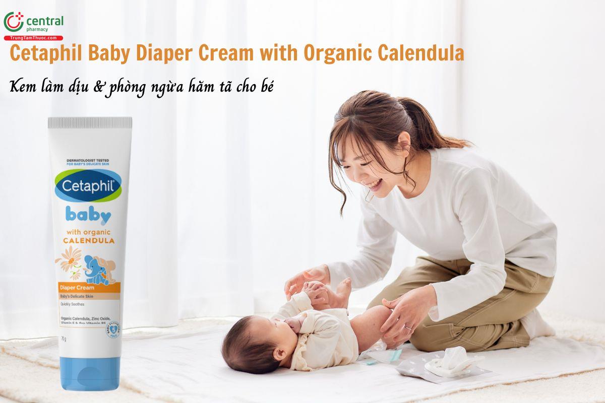 Kem làm dịu, ngừa hăm tã Cetaphil Baby Diaper Cream with Organic Calendula