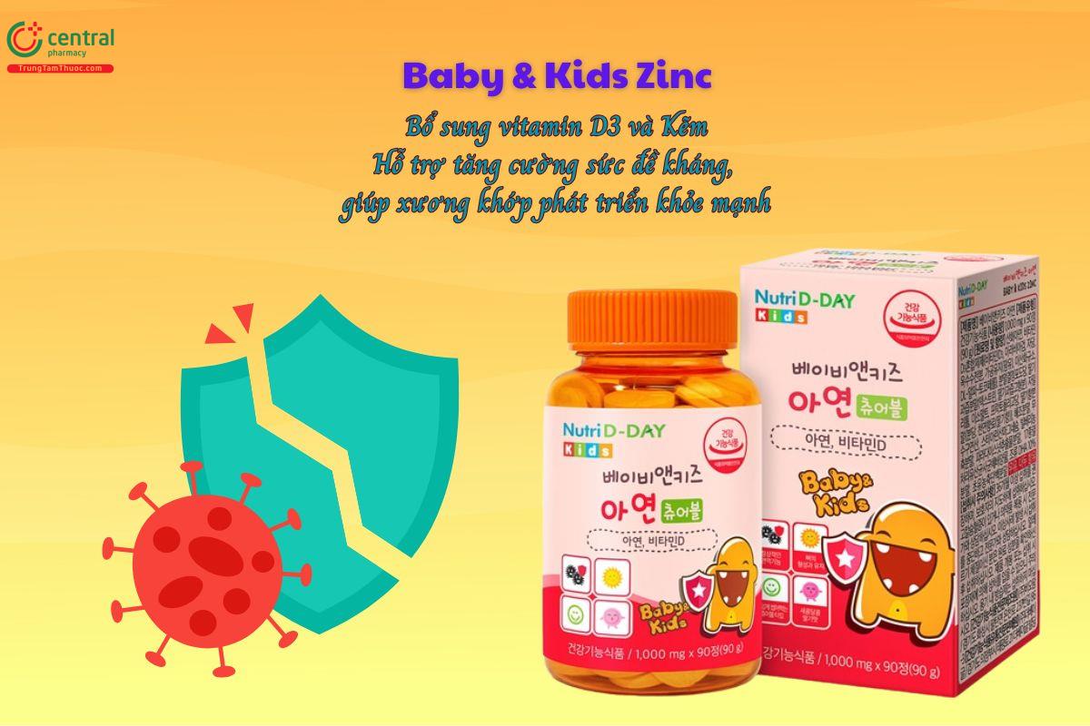Thuốc Baby & Kids Zinc - Bổ sung vitamin D3 và Kẽm cho cơ thể