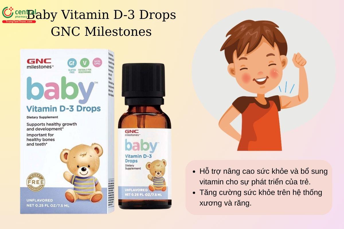 Công dụng của Baby Vitamin D-3 Drops GNC Milestones