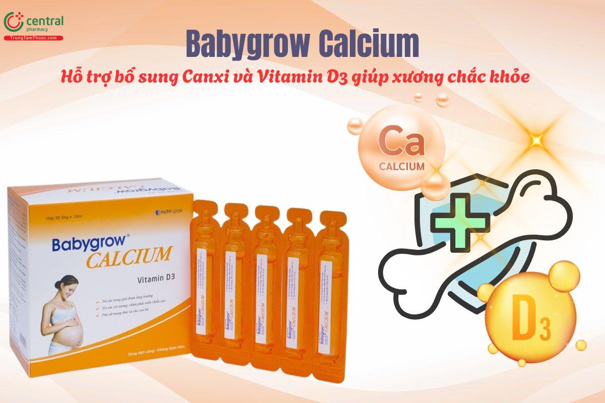 Babygrow Calcium bổ sung Canxi, giúp xương và răng chắc khỏe
