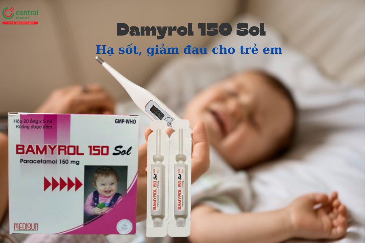 Thuốc Bamyrol 150 Sol - Hạ sốt, giảm đau nhẹ và vừa cho trẻ em