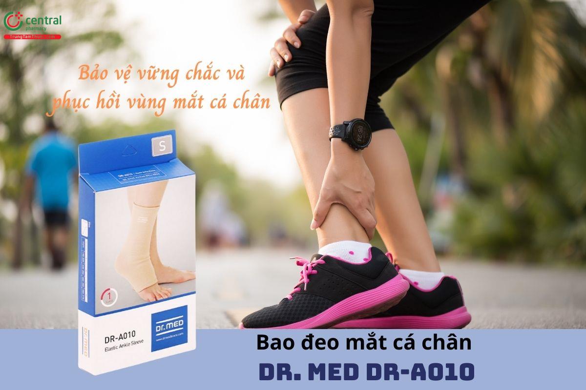 Bao đeo mắt cá chân Dr. Med DR-A010 giúp bảo vệ vững chắc và phục hồi vùng mắt cá chân