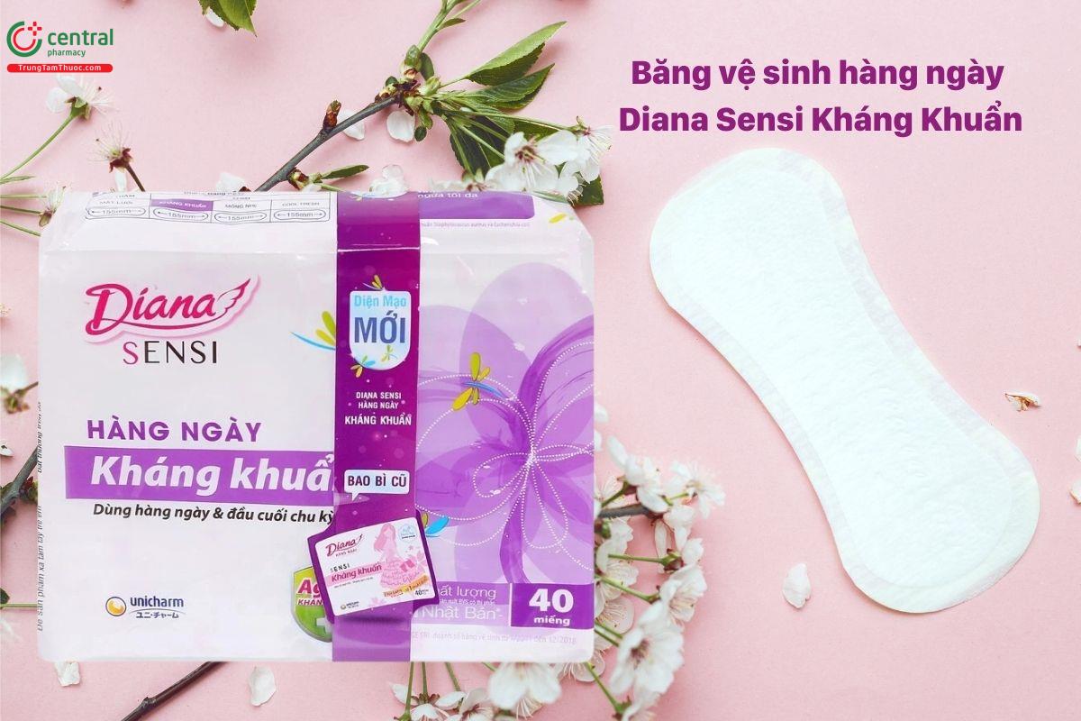 Băng vệ sinh hàng ngày Diana Sensi Kháng Khuẩn (gói 40 miếng)