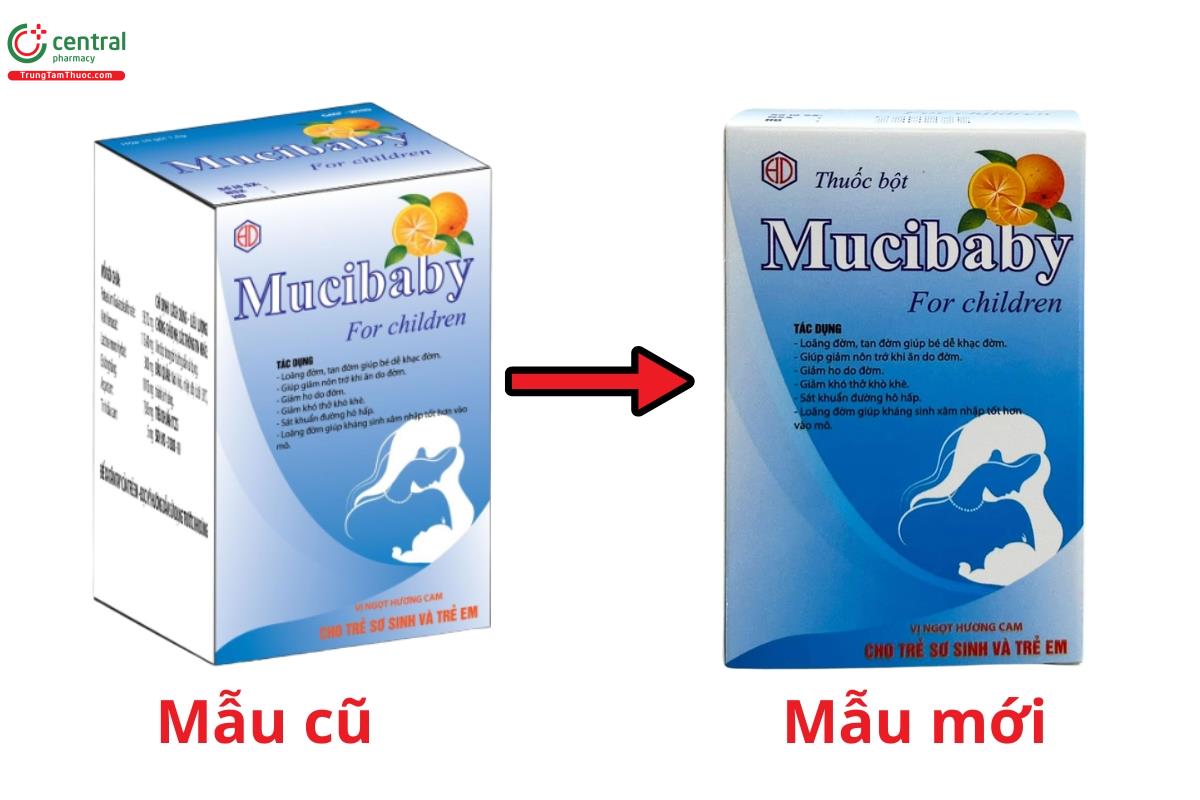 Thay đổi bao bì của Thuốc Mucibaby for children