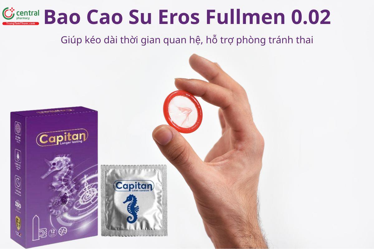Bao cao su CAPITAN Kéo dài thời gian Longer Lasting giúp tránh thai và kéo dài thời gian quan hệ