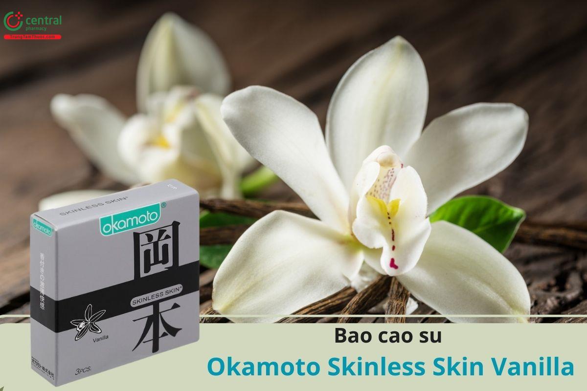 Bao cao su Okamoto Skinless Skin Vanilla (Hộp 3 cái) - Mang lại cảm giác chân thật