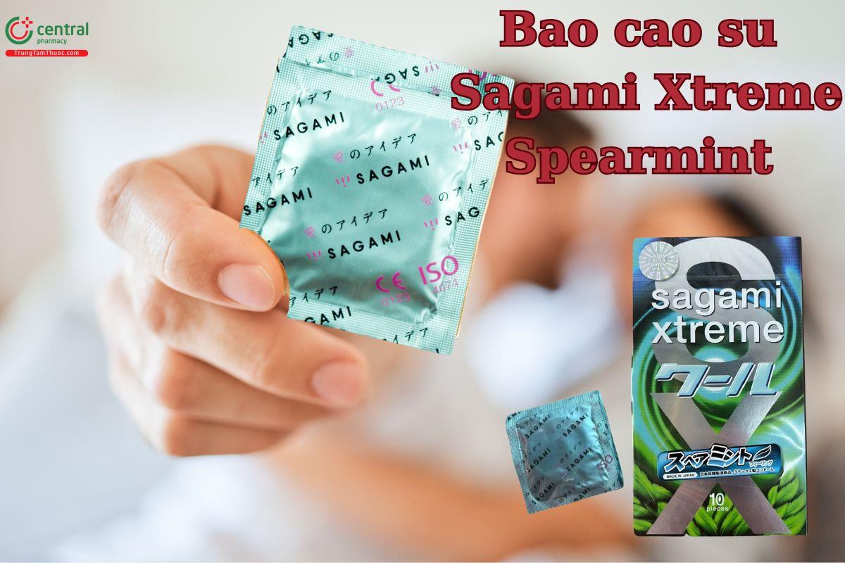 Bao cao su Sagami Xtreme Spearmint mang cảm giác mát lạnh, tăng hưng phấn khi quan hệ