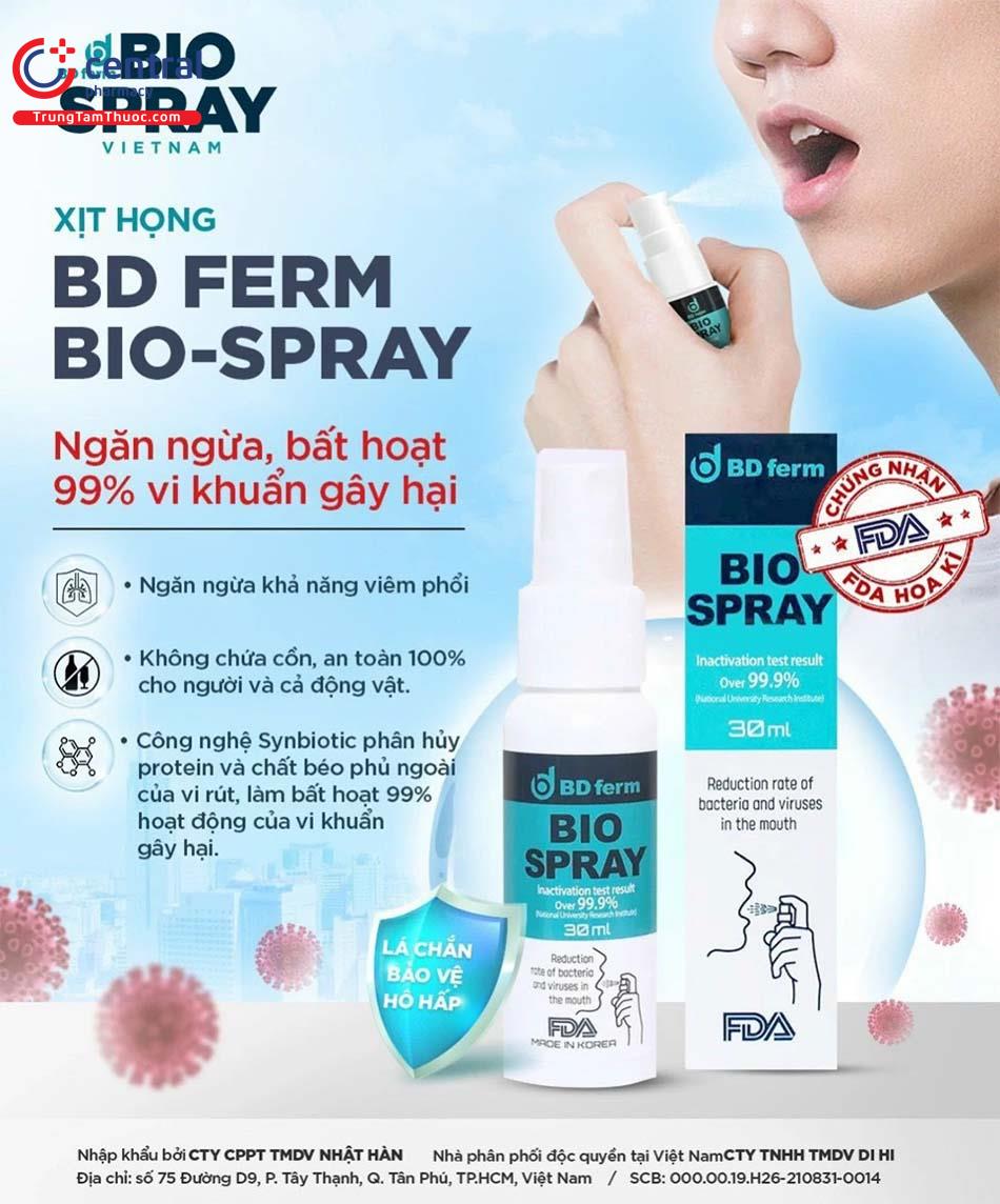 Xịt Bd Ferm Bio Spray