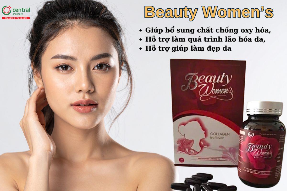Viên uống Beauty Women’s giúp hỗ trợ làm đẹp da, làm chậm quá trình lão hoá da