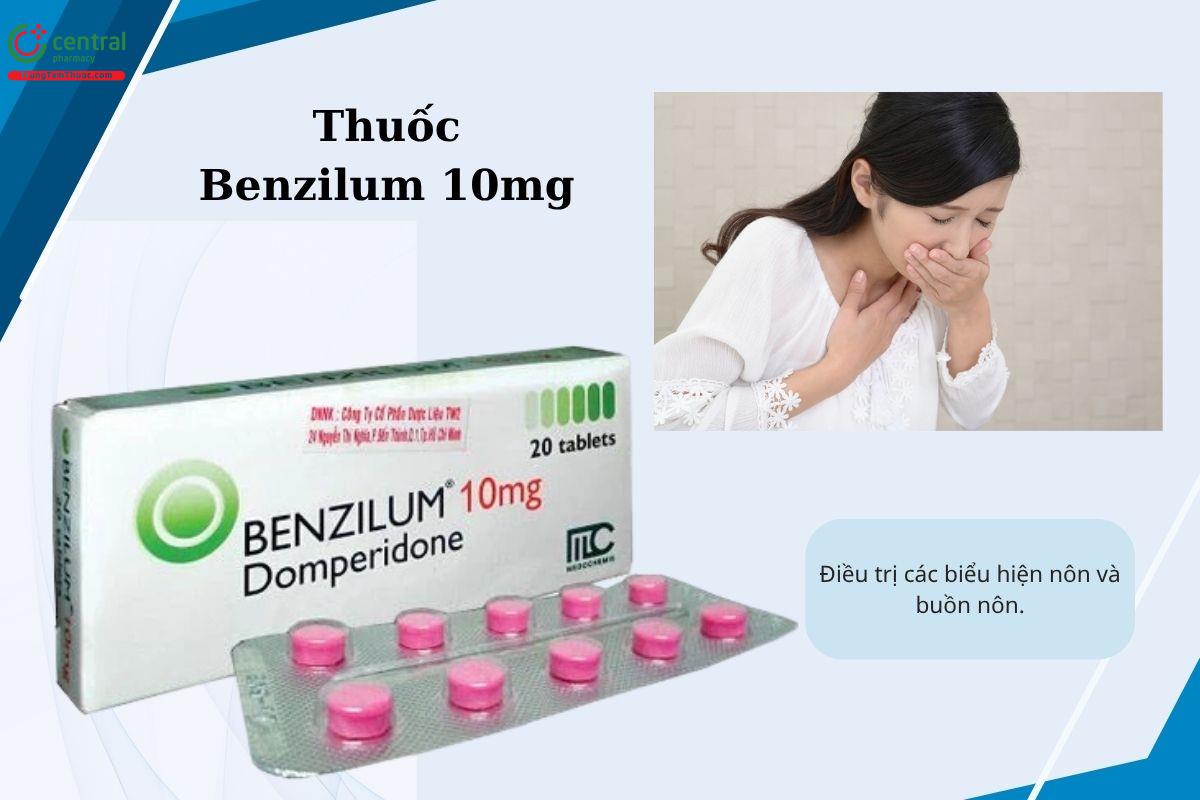 Chỉ định của thuốc Benzilum 10mg