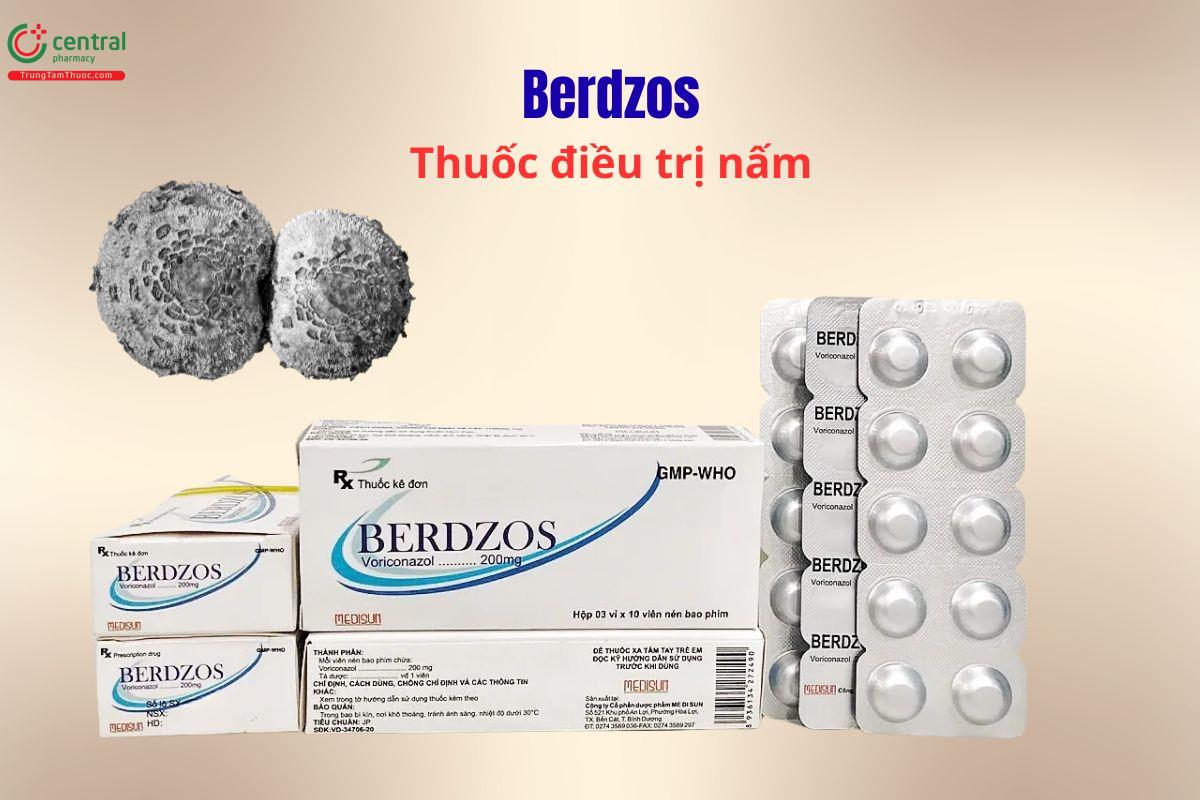 Thuốc Berdzos 200mg điều trị nhiễm nấm Candida, Aspergillosis