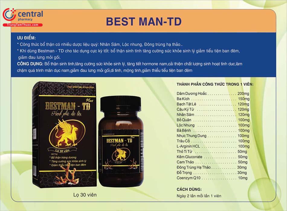 Bestman – TD Plus tăng cường sinh lực phái mạnh