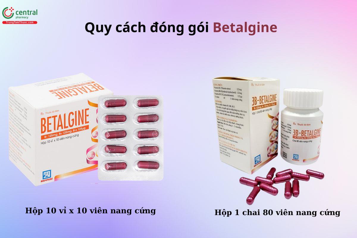 Quy cách đóng gói thuốc Betalgine