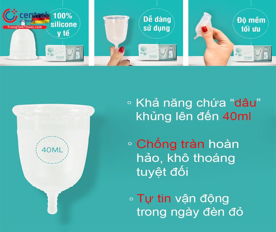 Công dụng của cốc nguyệt san BeU Cup