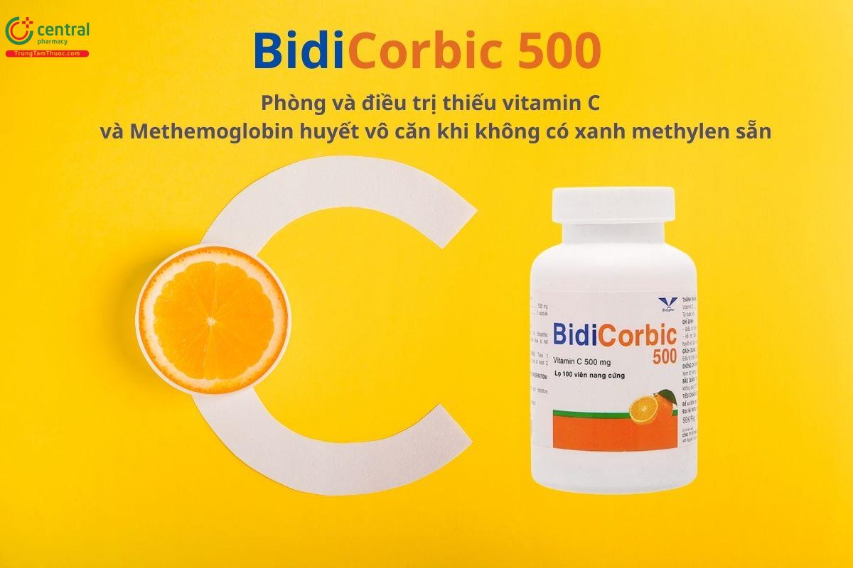 Chỉ định của thuốc BidiCorbic 500mg (lọ 100 viên)