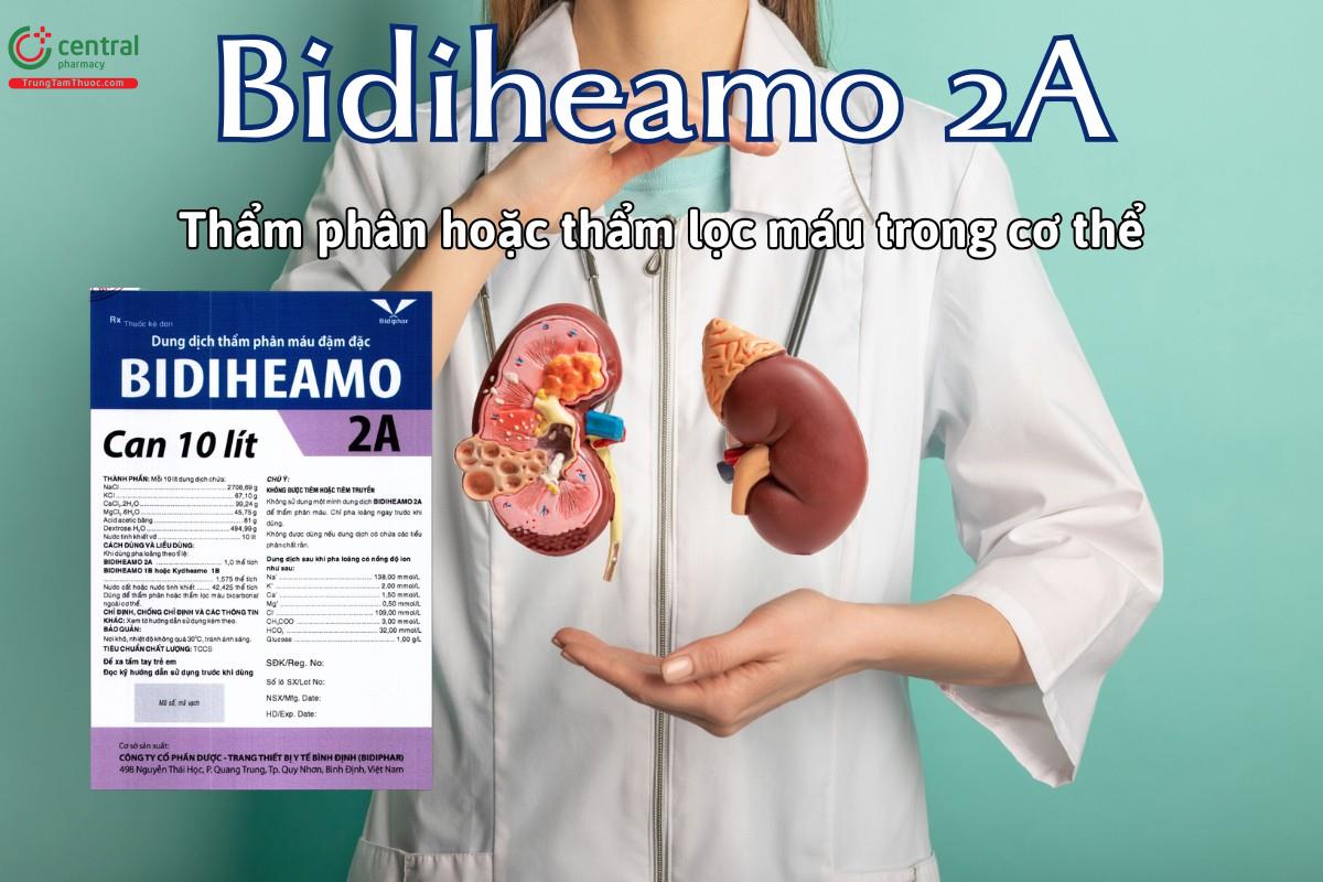 Thuốc Bidiheamo 2A dùng trong thẩm phân hoặc thẩm lọc máu ngoài cơ thể