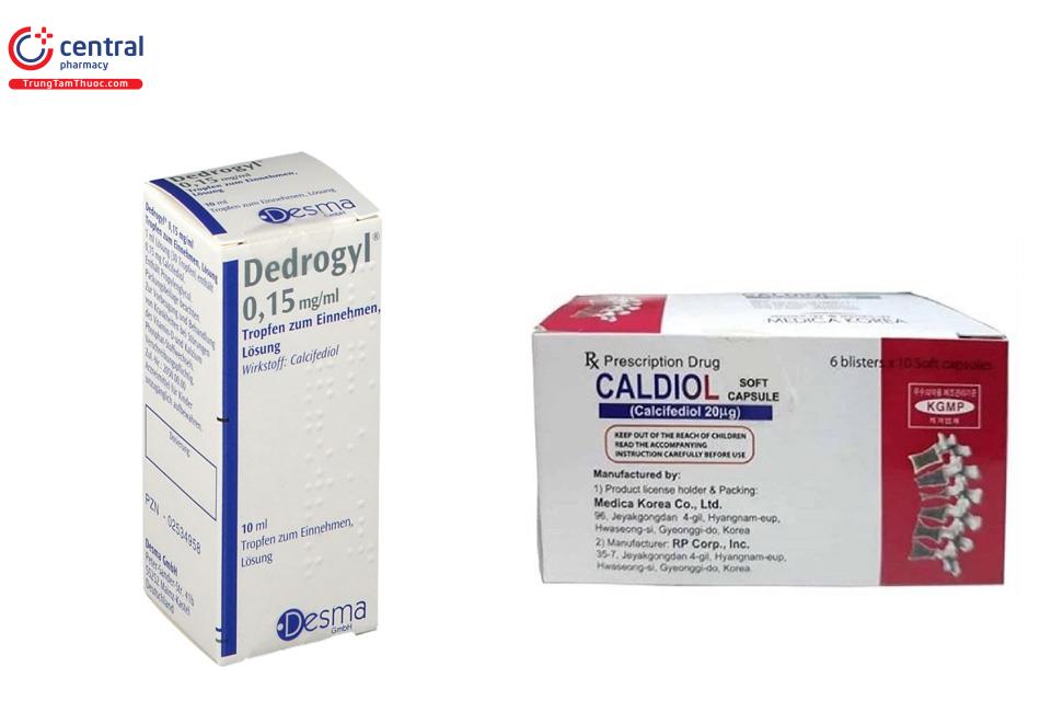 Một số biệt dược chứa thành phần Calcifediol