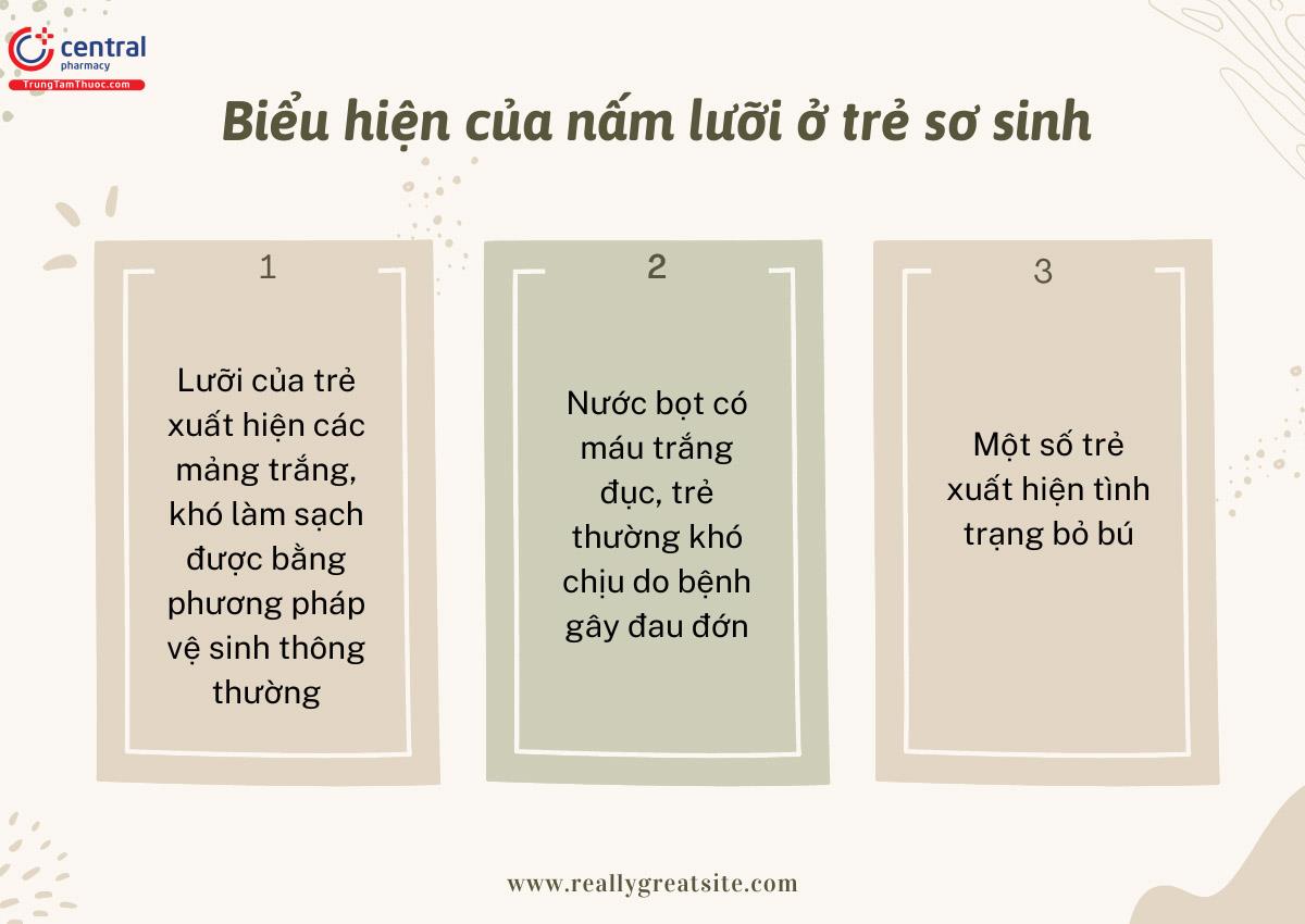 Biểu hiện, dấu hiệu nấm lưỡi ở trẻ sơ sinh