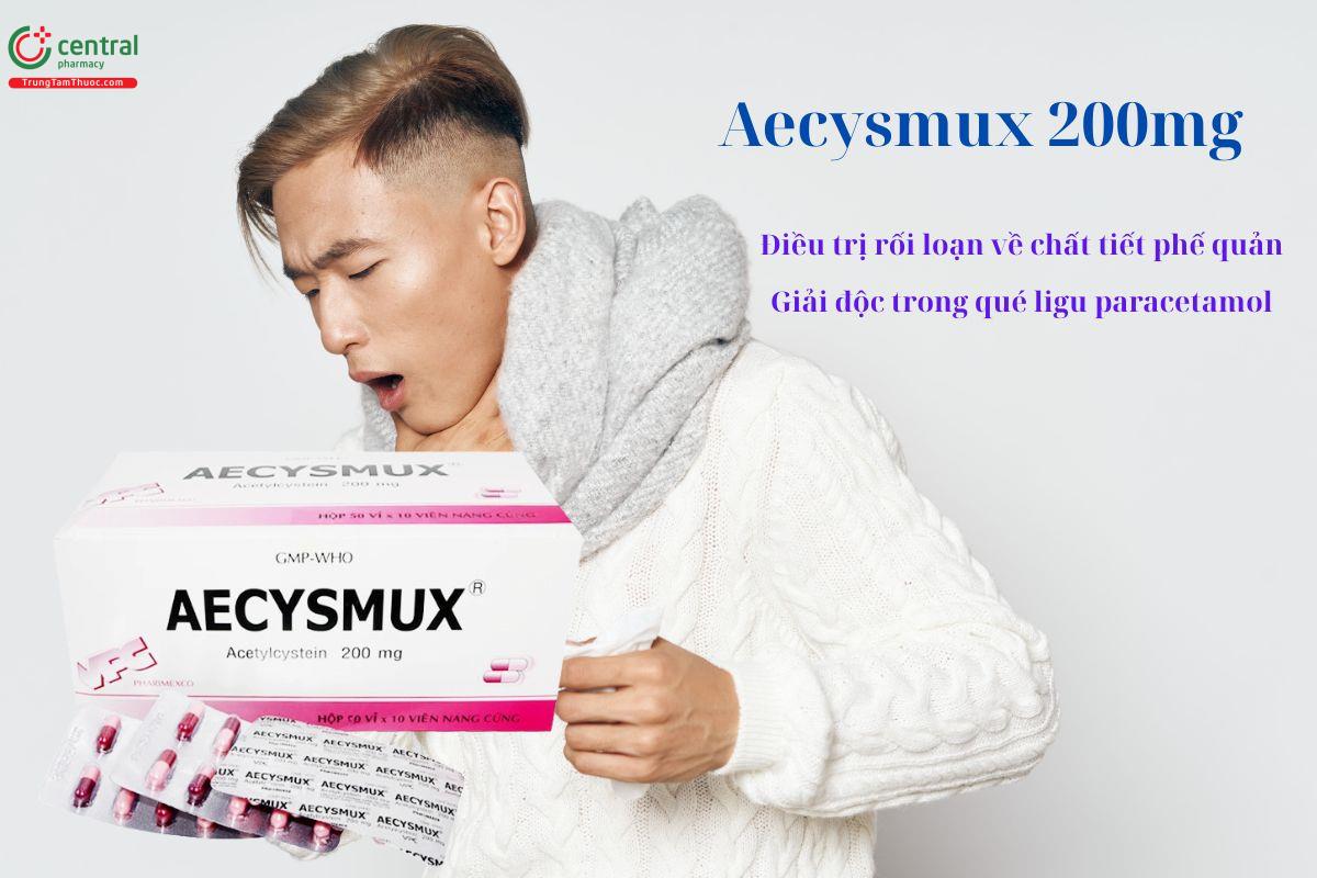 Thuốc Aecysmux 200mg giúp tiêu chất nhầy và làm loãng đờm
