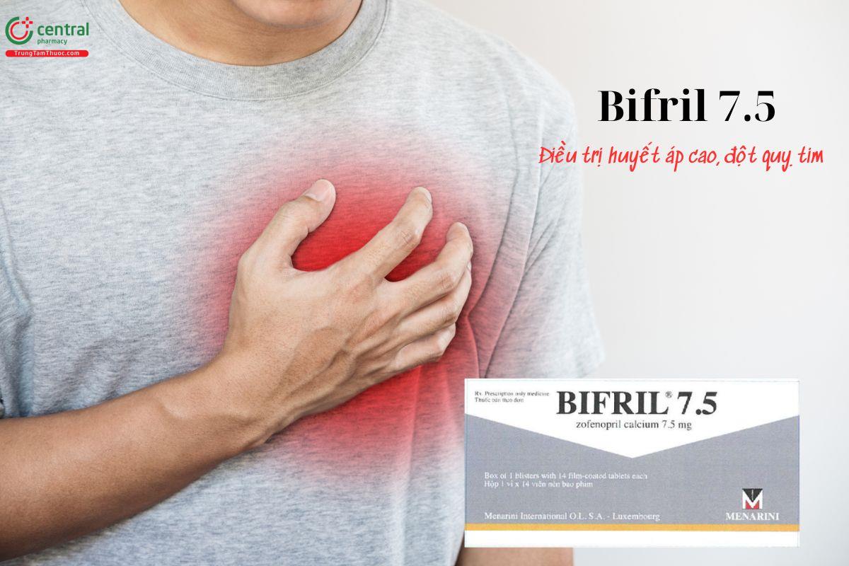 Thuốc Bifril 7.5 điều trị tăng huyết áp, nhồi máu cơ tim cấp