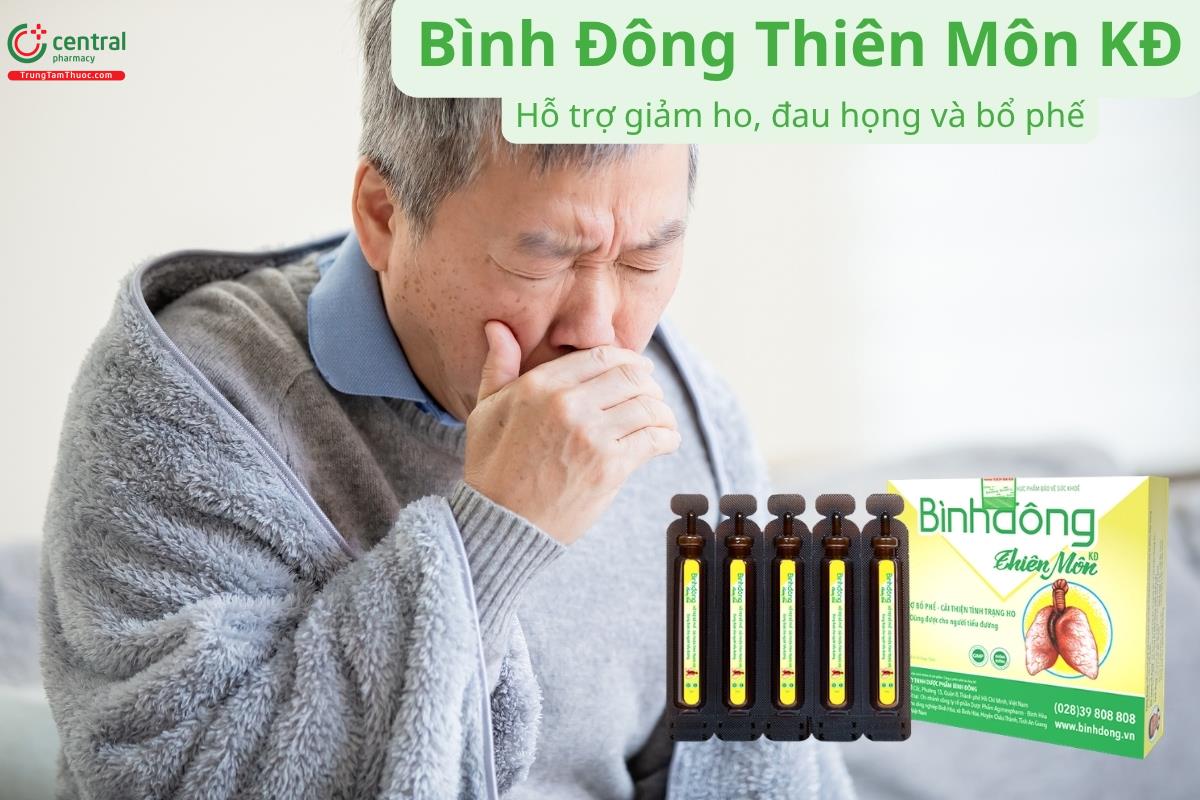 Bình Đông Thiên Môn KĐ hỗ trợ giảm ho, đau họng và bổ phế