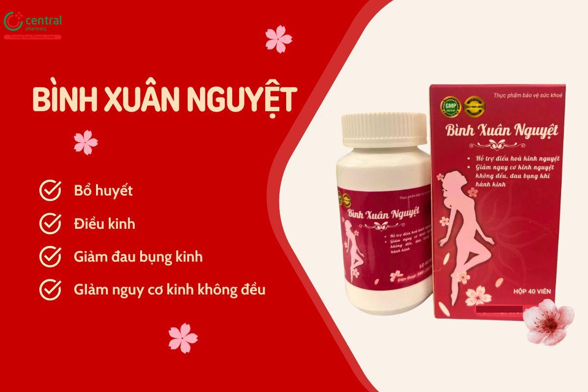 Bình Xuân Nguyệt (hộp 40 viên) có tác dụng gì?