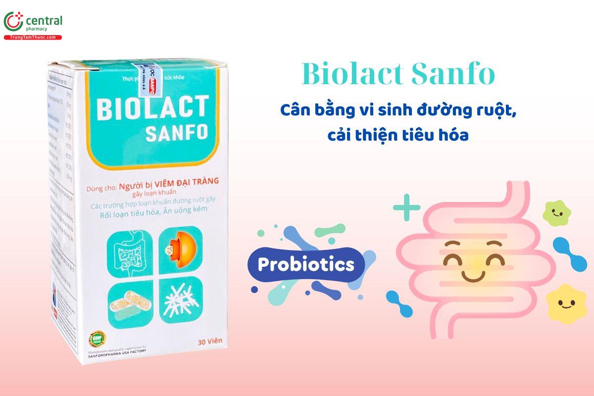 Biolact Sanfo cân bằng vi sinh đường ruột, cải thiện tiêu hóa