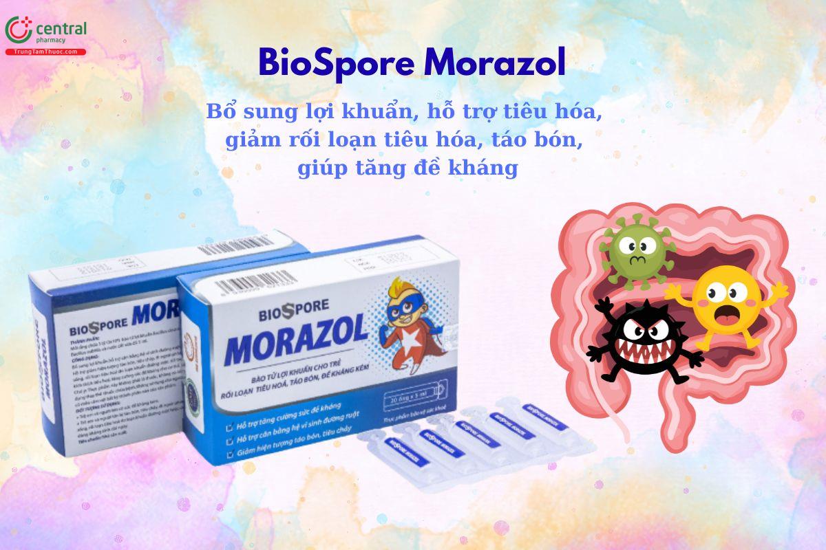 BioSpore Morazol bổ sung lợi khuẩn, giúp giảm táo bón