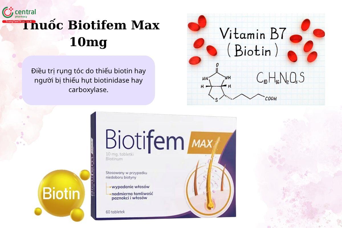 Chỉ định của thuốc Biotifem Max 10mg