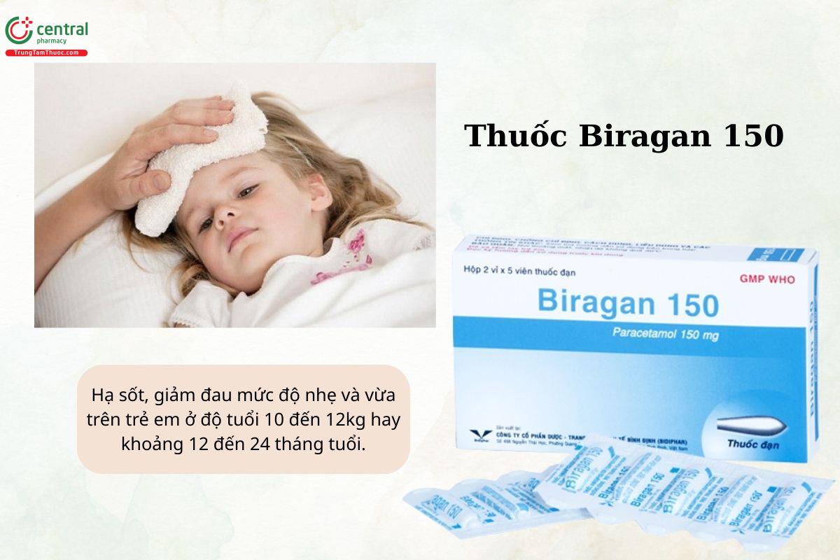 Chỉ định của thuốc Biragan 150