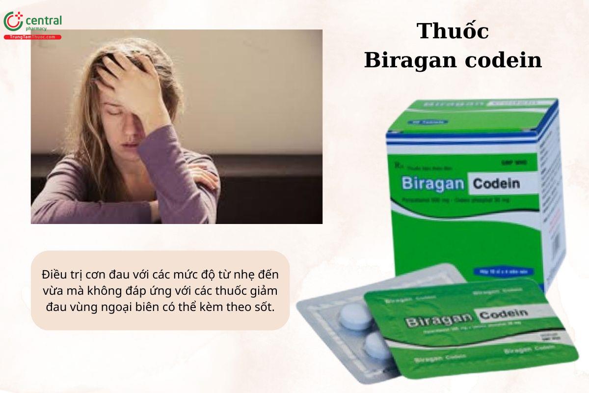 Chỉ định của thuốc Biragan codein
