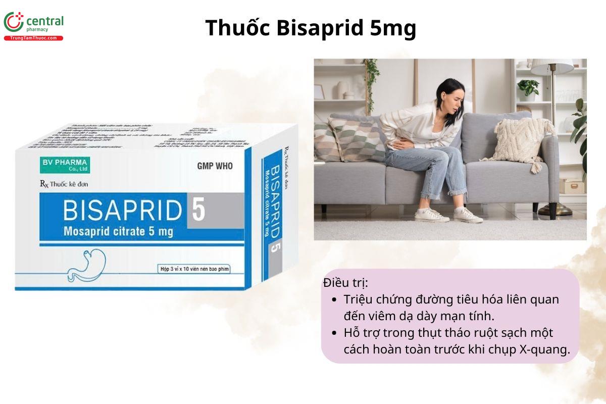 Chỉ định của thuốc Bisaprid 5mg