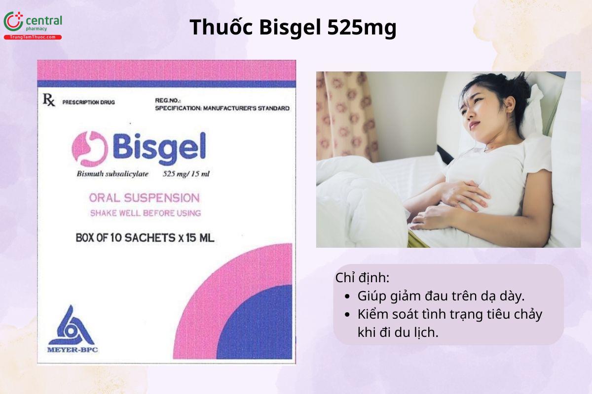 Chỉ định của thuốc Bisgel 525mg