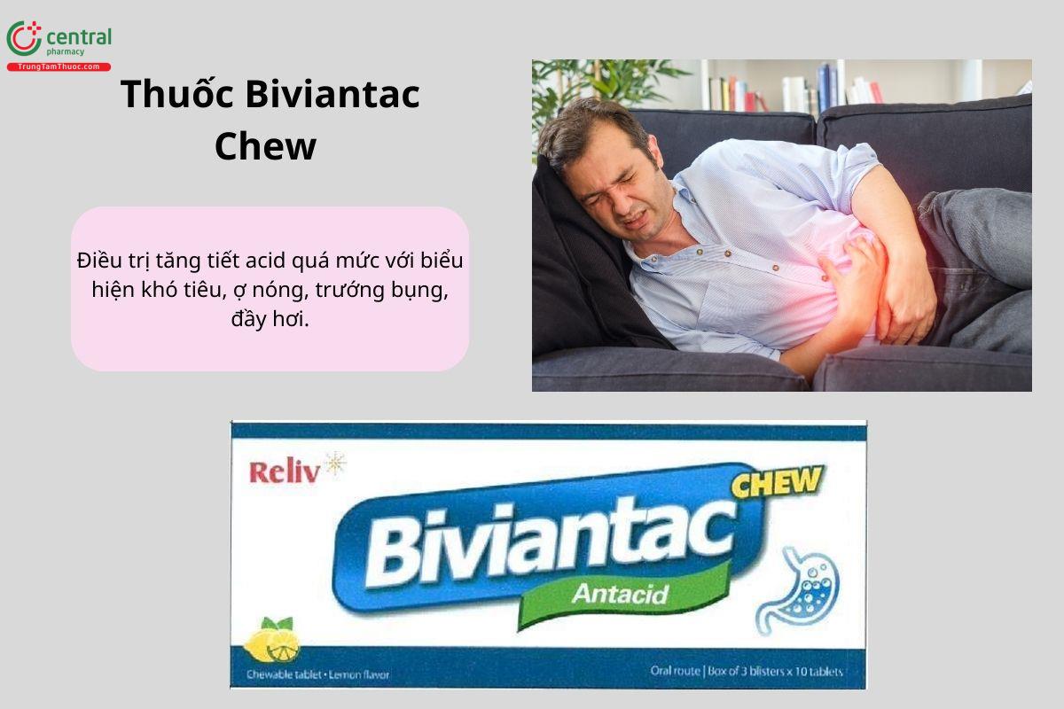Chỉ định của thuốc Biviantac Chew