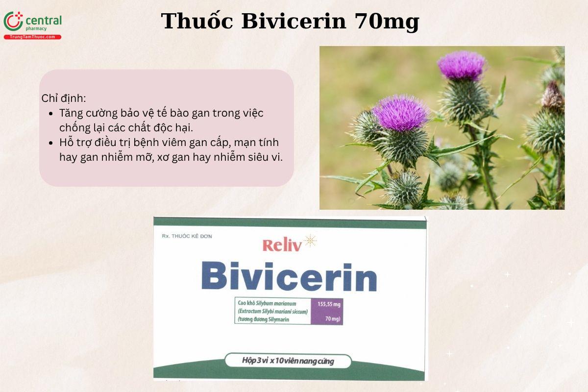 Chỉ định của thuốc Bivicerin 70mg