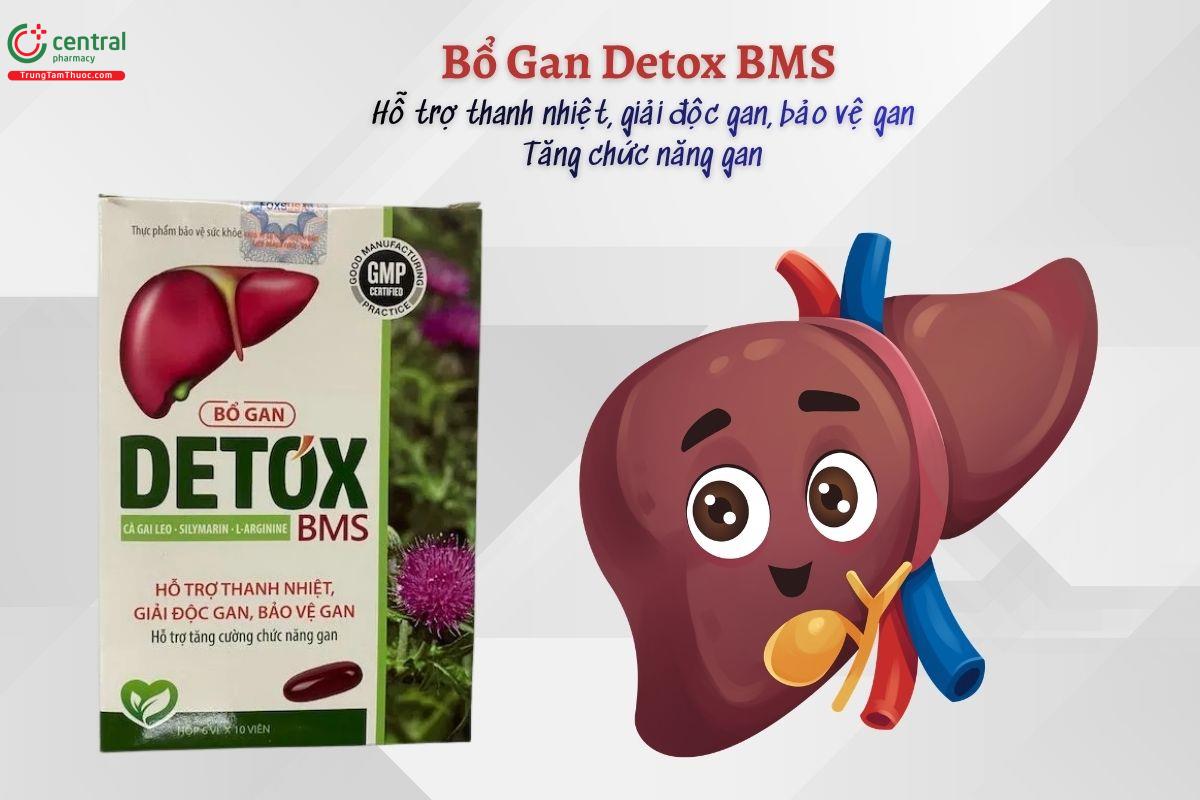 Bổ Gan Detox BMS - Thanh nhiệt, giải độc gan, bảo vệ gan