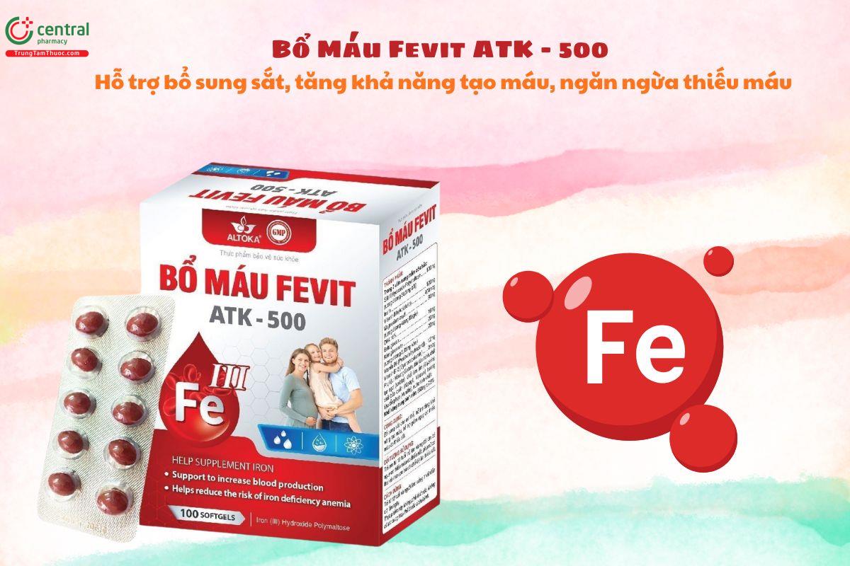 Bổ Máu Fevit ATK - 500 bổ sung sắt, giúp tăng tạo máu