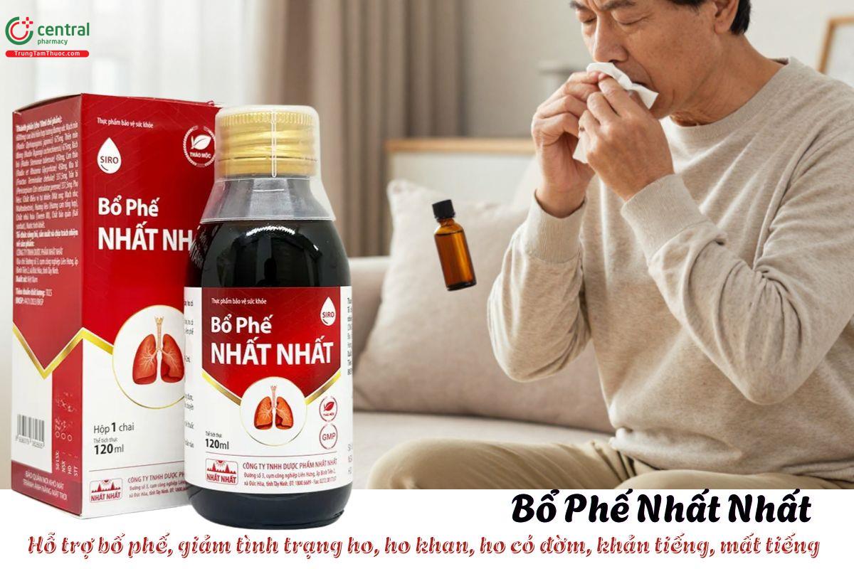 Sirô Bổ Phế Nhất Nhất giúp bổ phế, giảm ho khan, ho có đờm