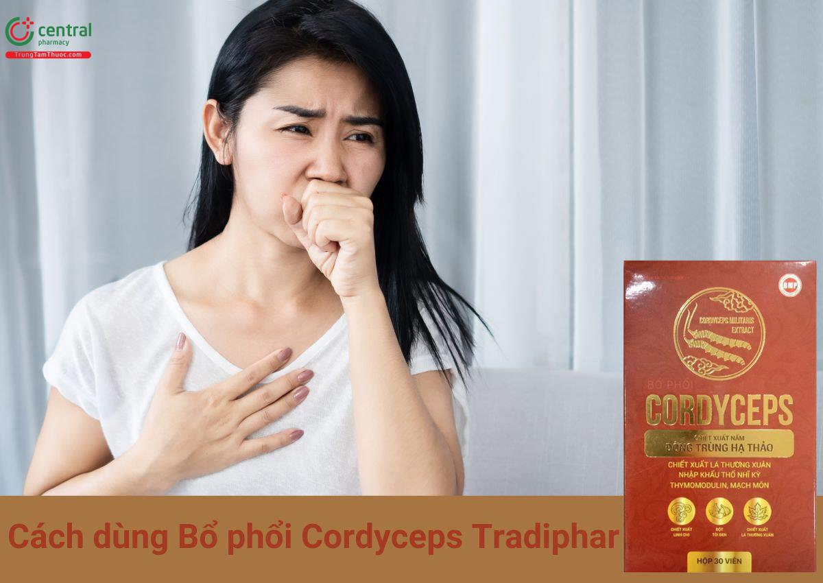 Bổ phổi Cordyceps Tradiphar giúp giảm ho, khản tiếng