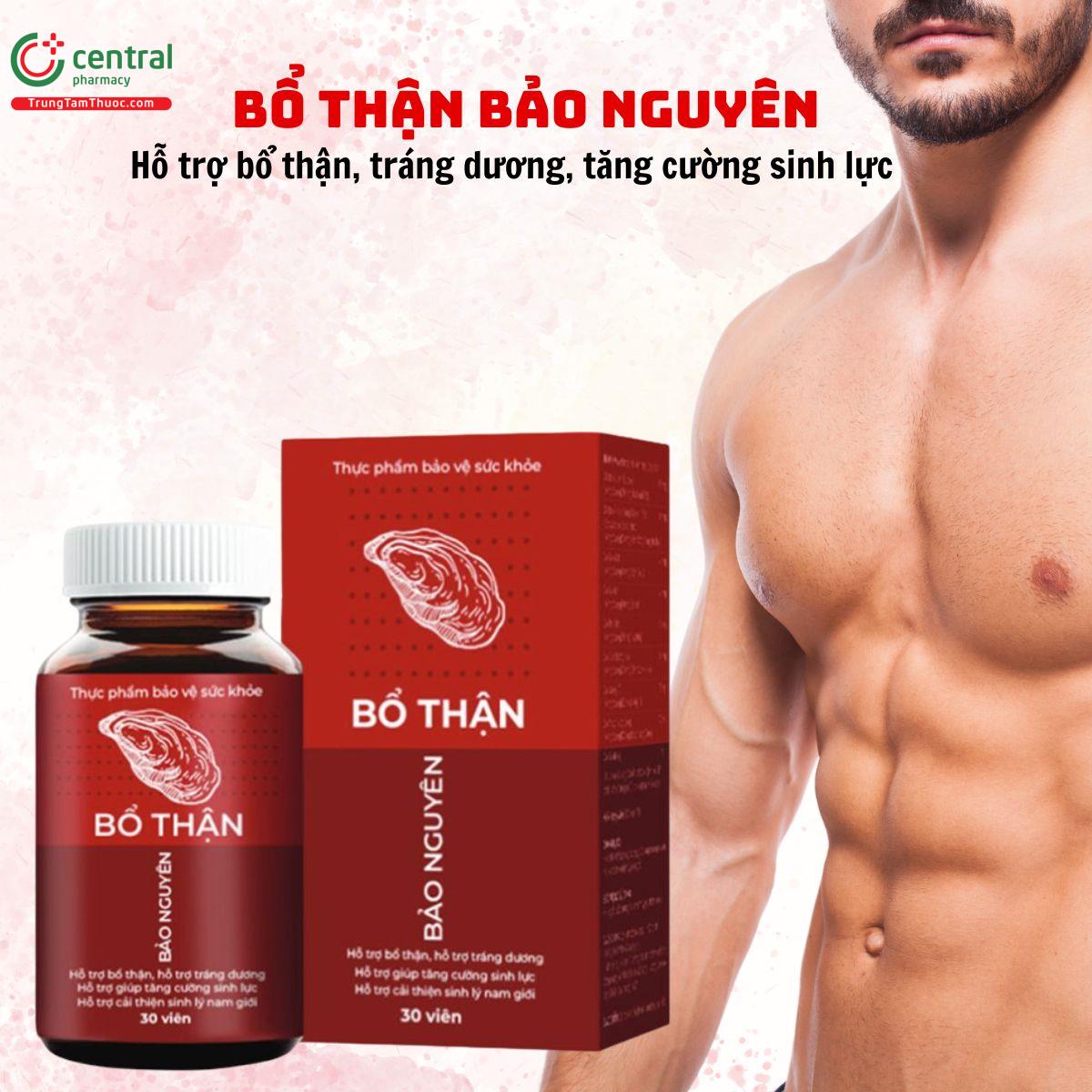 Bổ thận Bảo Nguyên hỗ trợ bổ thận, tráng dương, tăng cường sinh lý nam