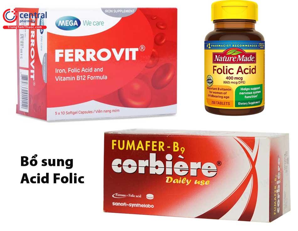 Các thuốc bổ sung Acid Folic